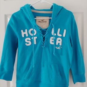 Light Blue Y2K Hollister Hoodie - Kids Large